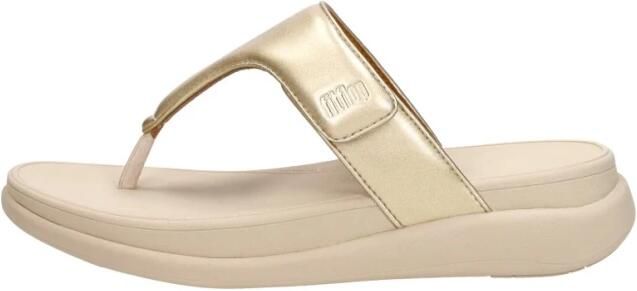 FitFlop F-Mode Go Adjustable Flatform Toe-Post Sandals Vrouwen Platino - Foto 3