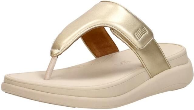 FitFlop F-Mode Go Adjustable Flatform Toe-Post Sandals Vrouwen Platino - Foto 4