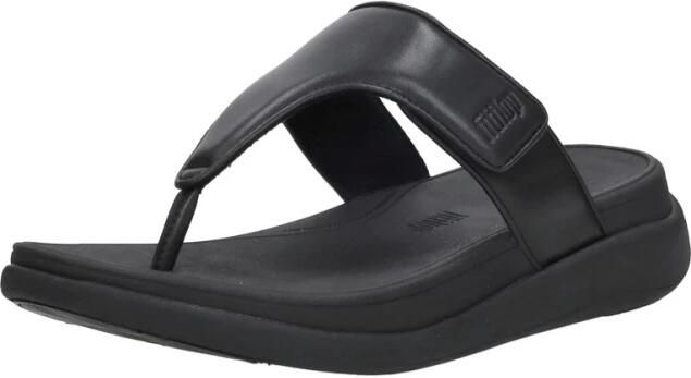 FitFlop F-Mode Go Adjustable Flatform Toe-Post Sandals -Slippers Vrouwen All Zwart - Foto 6
