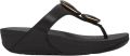 FitFlop Lulu Marbled Stone Toe-post Slippers Dames Zwart - Zwart