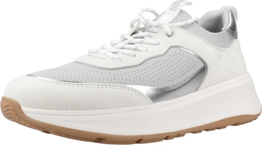 FitFlop F-Mode Suede Knit Flatform Slip-On Laced Sneakers GRIJS - Foto 4