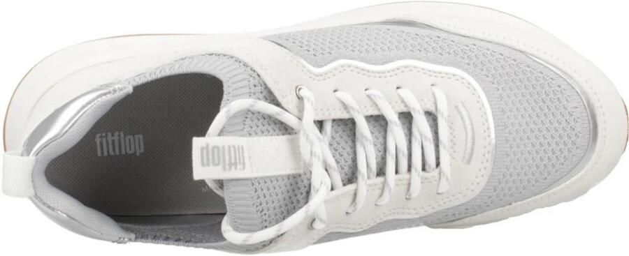 FitFlop F-Mode Suede Knit Flatform Slip-On Laced Sneakers GRIJS - Foto 7