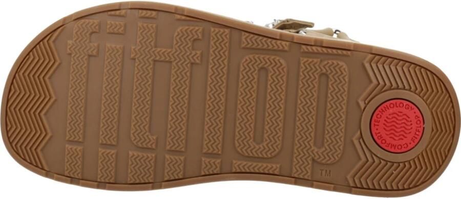 FitFlop Gen-FF Max Ultra-Jewel Leather Back-Strap Sandals BEIGE - Foto 4