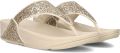 FitFlop Lulu Multi-Tonal Glitter Toe-Post Sandals Dames Slippers Metallic Beige Silver - Beige