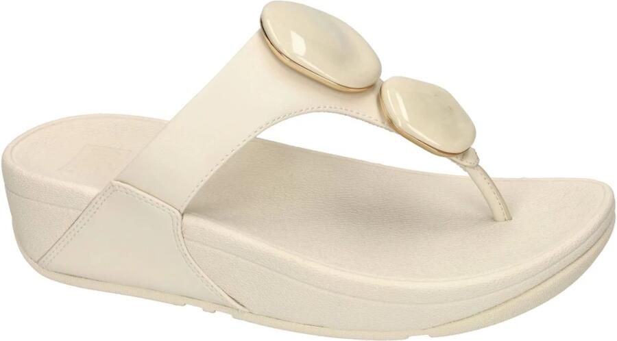 FitFlop Lulu Marbled Stone Toe-post Slippers Dames Beige