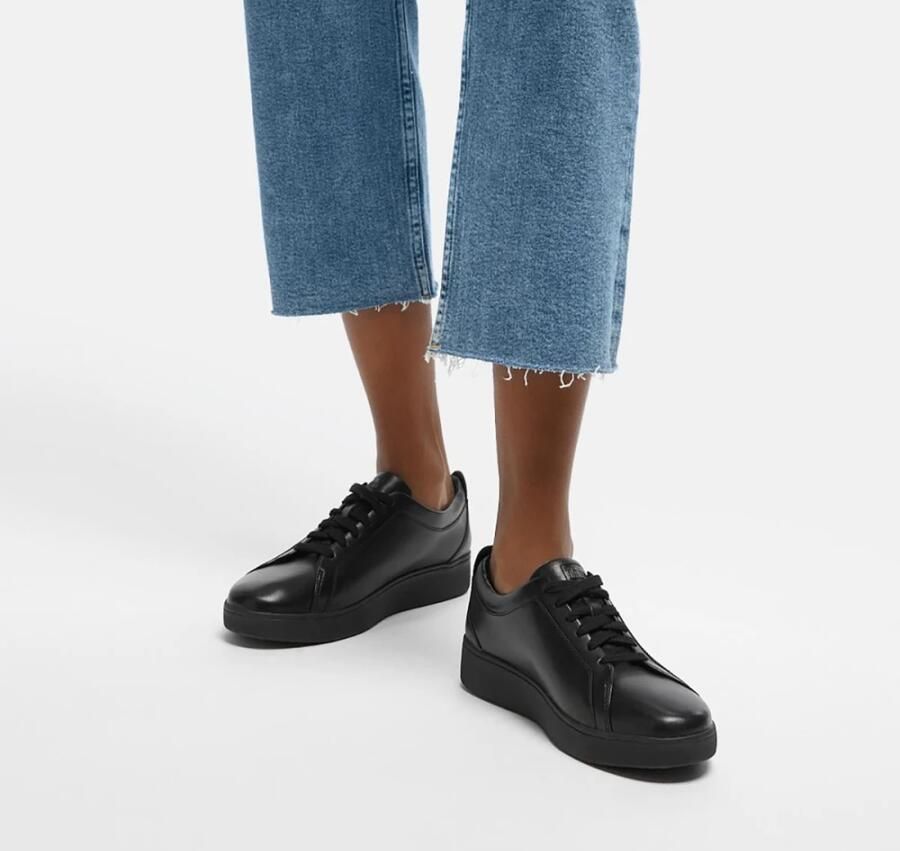 FitFlop Leren Rally sneakers- ZWART Leer - Foto 13