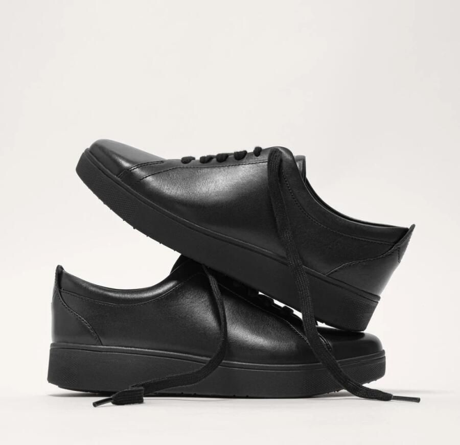 FitFlop Leren Rally sneakers- ZWART Leer - Foto 12