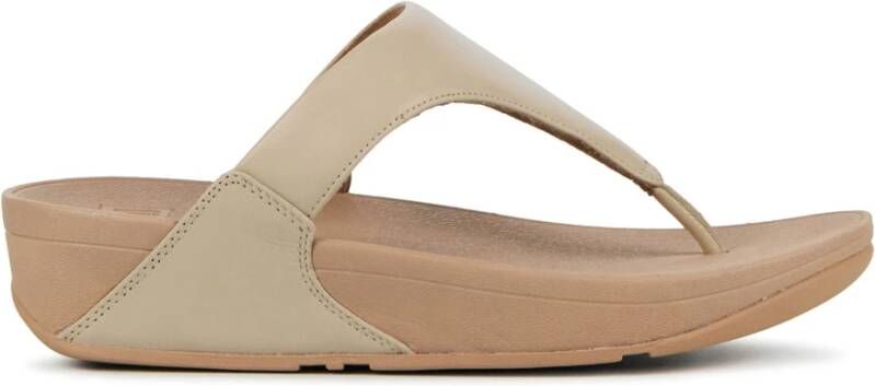 FITFLOP Teenslippers Dames Lulu Leather Toe-post Maat: 41 Materiaal: Leer Kleur: Camel - Foto 4