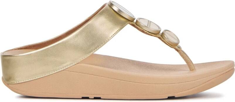 FitFlop Halo Metallic-Trim Toe-Post Sandals BRUIN - Foto 3