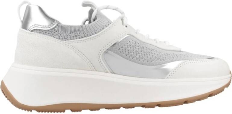 FitFlop F-Mode Suede Knit Flatform Slip-On Laced Sneakers WIT - Foto 4