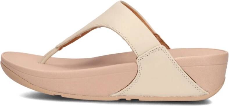 FitFlop Kameel Leren Zomer Slippers Stijlvol Comfort Brown Dames