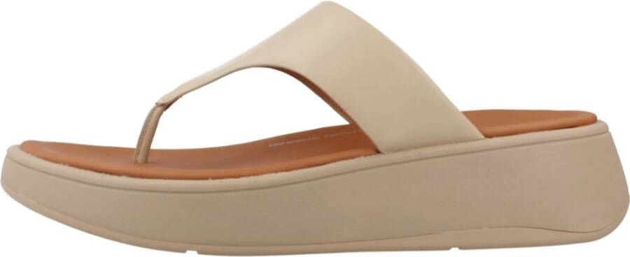 FitFlop Leren Flatform Flip Flops Brown Dames