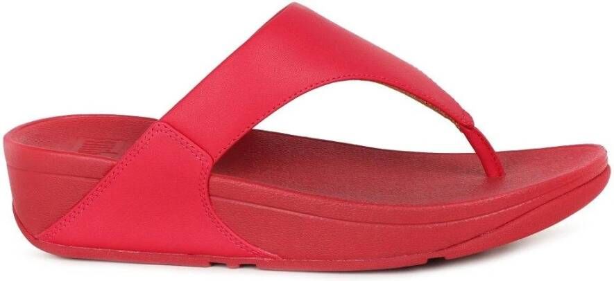 Fitflop Rode leren teenslippers