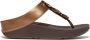 FitFlop TM Halo Bead-Circle Metallic Toe-Post leren teenslippers brons metallic - Thumbnail 2
