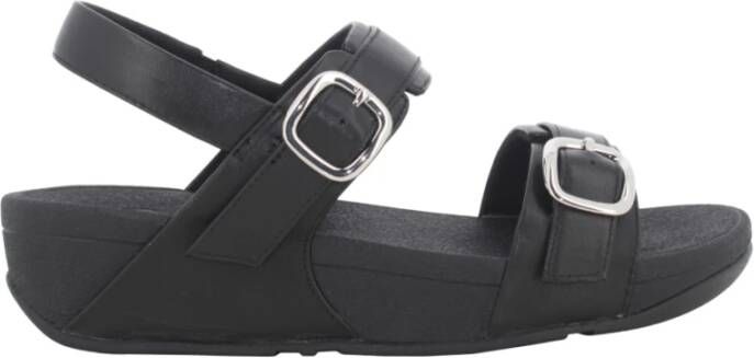 FitFlop Verstelbare leren sandalen met achterband Black Dames