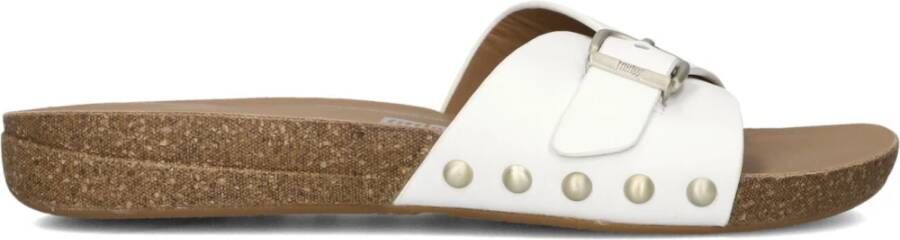 FITFLOP Slippers Dames Hf1 Maat: 40 Materiaal: Leer Kleur: Wit