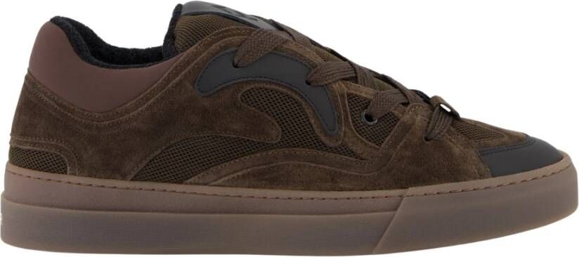 Flâneur Bruine leren sneaker met mesh - Foto 1