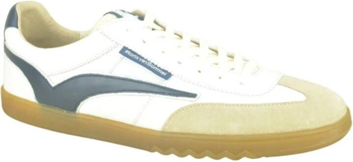 Floris van Bommel Blauw Beige Wit Sneaker N gumZ