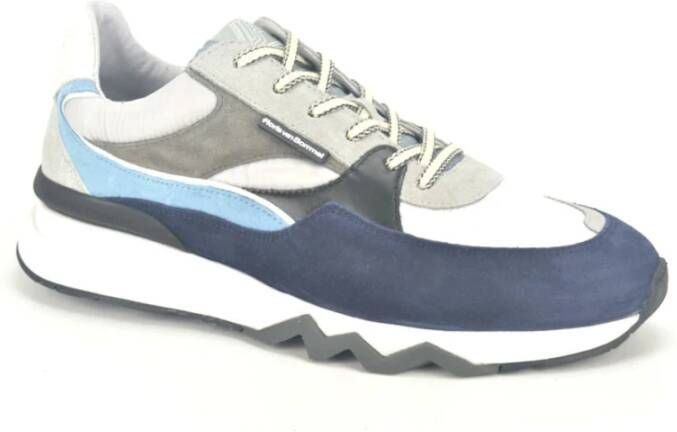 Floris van Bommel Blauw en Wit Combi Runner Blue Heren