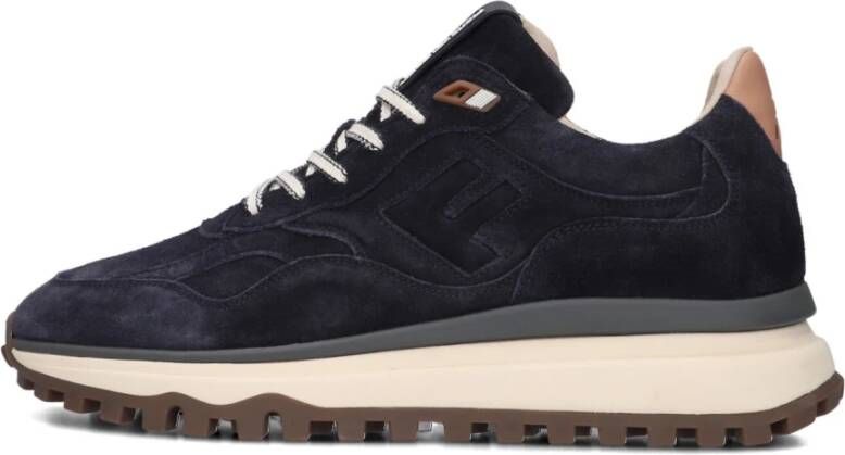 Floris van Bommel Blauwe Lage Sneakers voor Heren
