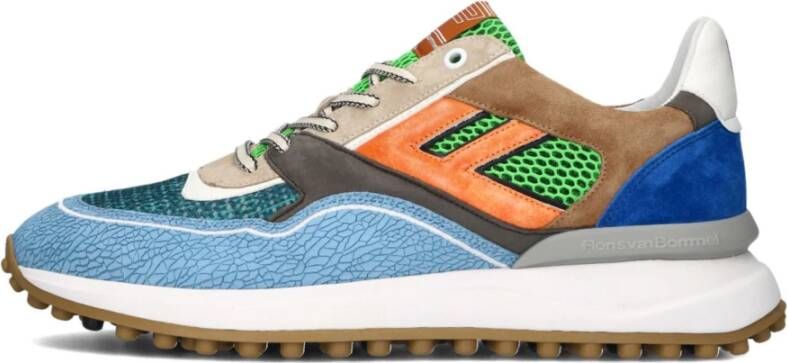 Floris van Bommel Blauwe Suède Lage Sneakers Multicolor Heren