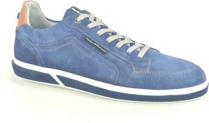 Floris van Bommel Blauwe Suède Sneaker Blue Heren