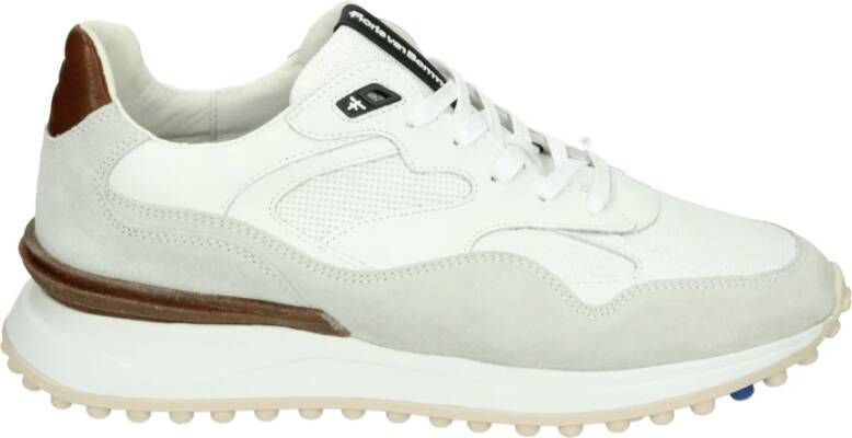 Floris van Bommel Casual witte leren sneakers