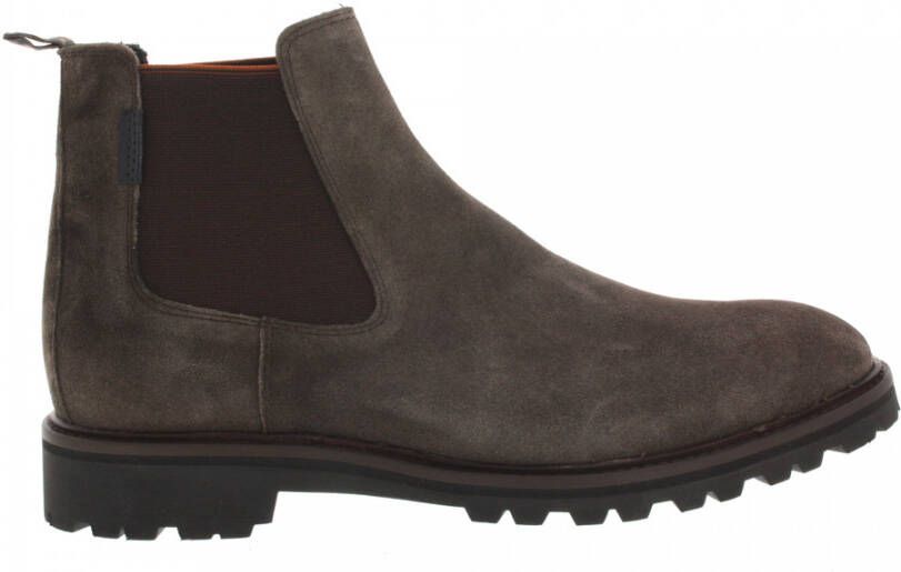 Floris van Bommel Mannen Suède Effen Chelsea laars Laarzen Herenschoenen 20072 Taupe - Foto 13