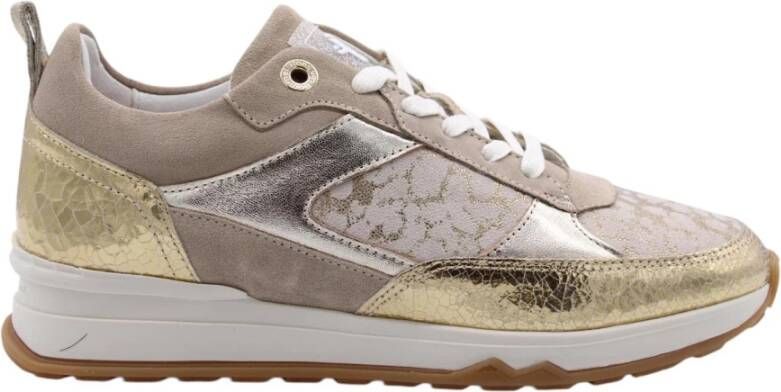 FLORIS VAN BOMMEL Lage Sneakers Dames Sfw-10132 Mari Maat: 36 Materiaal: Suède Kleur: Goud - Foto 4