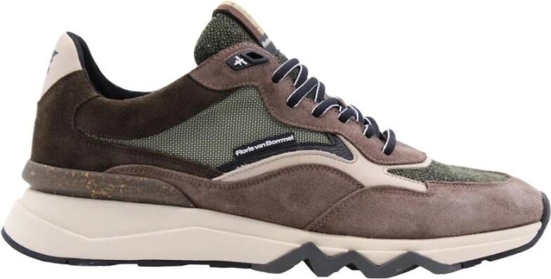 FLORIS VAN BOMMEL Lage Sneakers Heren Sfm-10178 De Zager Maat: 40⅔ Materiaal: Suède Kleur: Groen - Foto 3