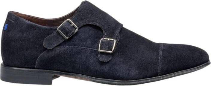 Floris van bommel 30015 Gilli 04.04 Dark Blue G+ Wijdte Gespschoenen