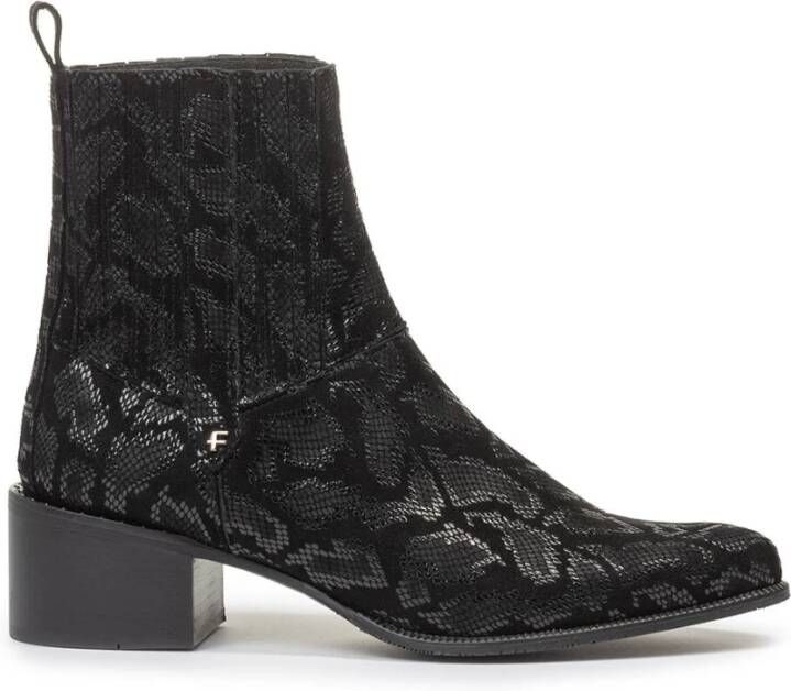 FLORIS VAN BOMMEL Enkellaarsjes Dames Evi 01.11 37 5 Suède Zwart