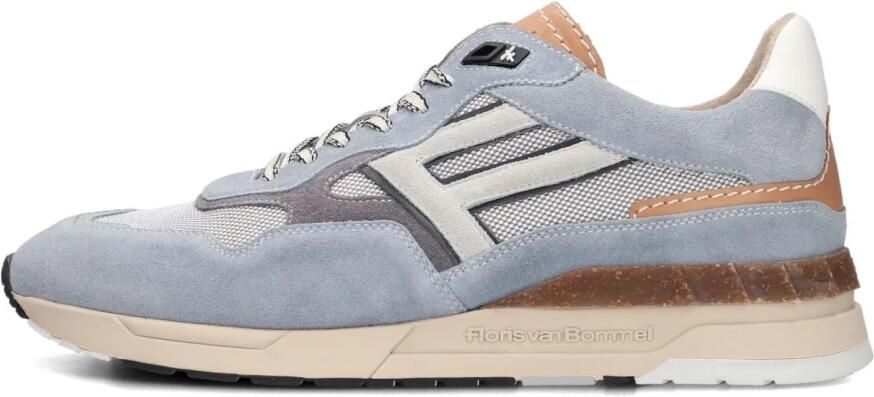 FLORIS VAN BOMMEL Lage Sneakers Heren Sfm-10153 De Runner Maat: 44⅔ Materiaal: Leer Kleur: Blauw - Foto 4