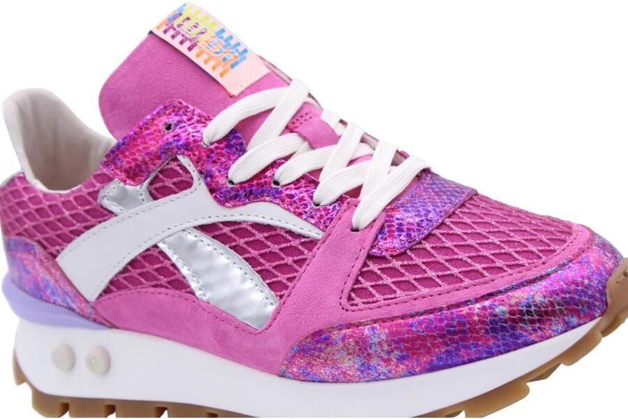 Floris van Bommel Sneakers laag 'BLOKKI 07' violetblauw pink wit - Foto 8