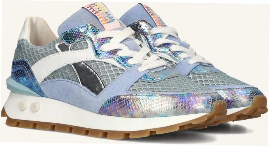 FLORIS VAN BOMMEL Lage Sneakers Dames Sfw-10157 Blokki Maat: 42 Materiaal: Suède Kleur: Blauw - Foto 3