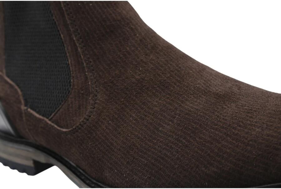 Floris van Bommel Suède chelsea boots donkerbruin - Foto 5