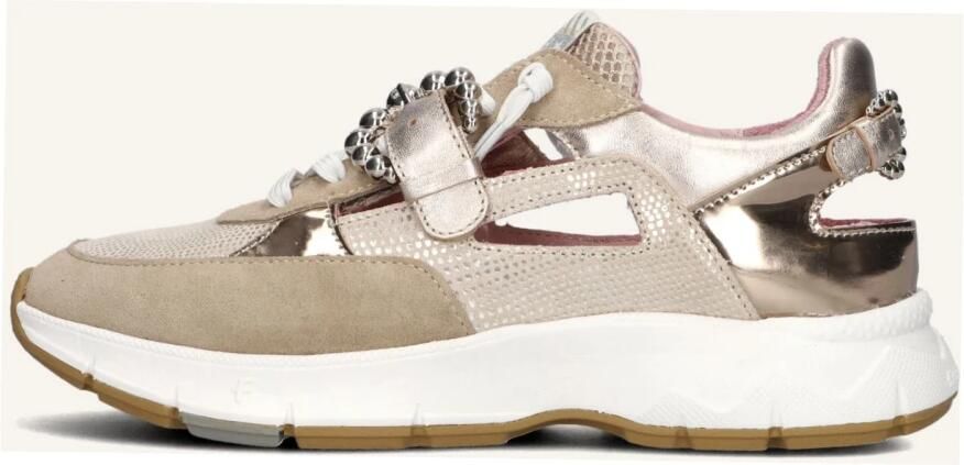 FLORIS VAN BOMMEL Lage Sneakers Dames Sfw-10155 Daysi Maat: 37 Materiaal: Nubuck Kleur: Goudkleurig - Foto 2