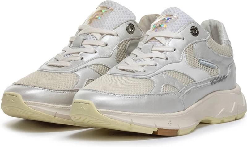 FLORIS VAN BOMMEL Lage Sneakers Dames Sfw-10133 Daysi Maat: 42 Materiaal: Leer Kleur: Zilverkleurig - Foto 3