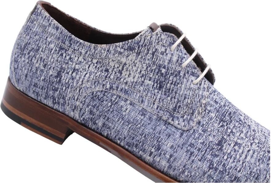 FLORIS VAN BOMMEL Nette Schoenen Heren Sfm-30316 De Draver Suède Blauw - Foto 6