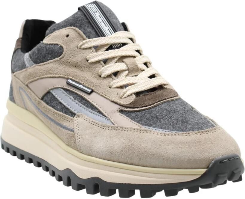 Floris van Bommel Sneakers laag 'De Gripper 02 ' bruin brokaat grijs gemêleerd zilver - Foto 5