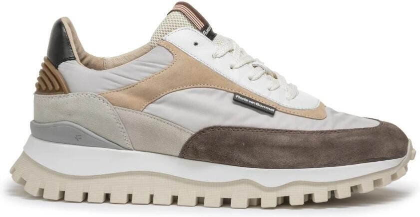 Floris van Bommel De Grommer 01.19 De Grommer 01.19 leren sneakers bruin beige