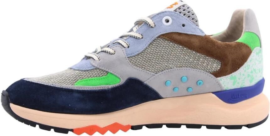 FLORIS VAN BOMMEL Lage Sneakers Heren Sfm-10154 De Treener Suède Blauw - Foto 7