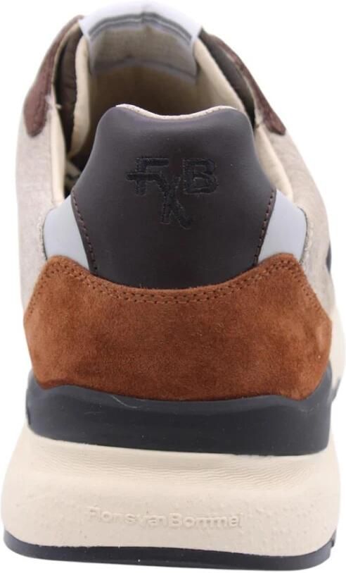 FLORIS VAN BOMMEL Lage Sneakers Heren Sfm-10154 De Treener Maat: 43⅓ Materiaal: Suède Kleur: Bruin