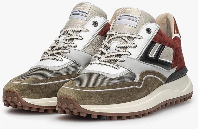 FLORIS VAN BOMMEL Lage Sneakers Heren Sfm-10139 Noppi Maat: 44⅔ Materiaal: Suède Kleur: Groen - Foto 5