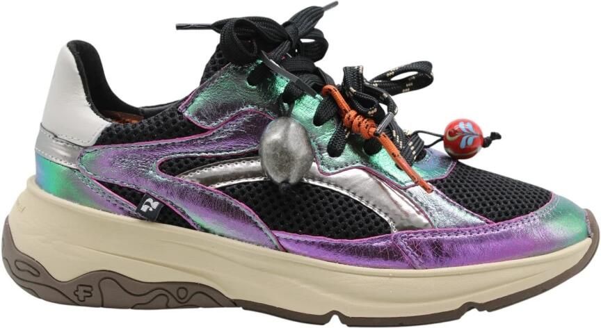 Floris van Bommel Sneakers laag 'Holli 04' petrol lila zwart zilver