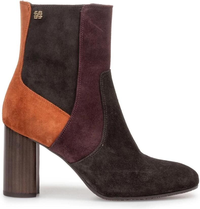 FLORIS VAN BOMMEL Enkellaarsjes Dames Sfw-50075 Kaci Suède Bruin