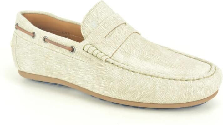 Floris van Bommel L.Taupe Nubuc Print Loafer