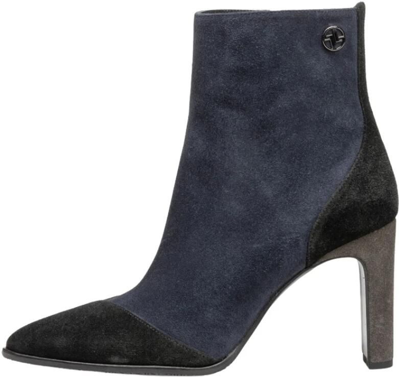 FLORIS VAN BOMMEL Enkellaarsjes Dames Sfw-50097 Maysi Suède Blauw - Foto 6