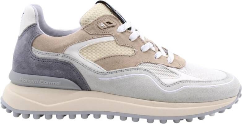 FLORIS VAN BOMMEL Lage Sneakers Heren Sfm-10159 Noppi Maat: 40⅔ Materiaal: Leer Kleur: Beige - Foto 3