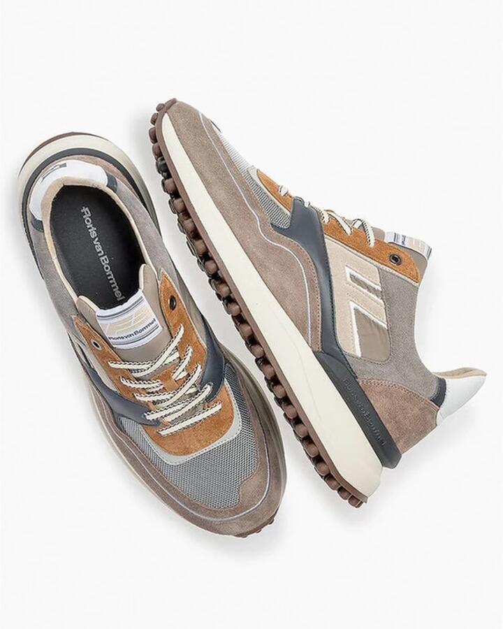 FLORIS VAN BOMMEL Lage Sneakers Heren Sfm-10139 Noppi Maat: 44 Materiaal: Suède Kleur: Taupe - Foto 3
